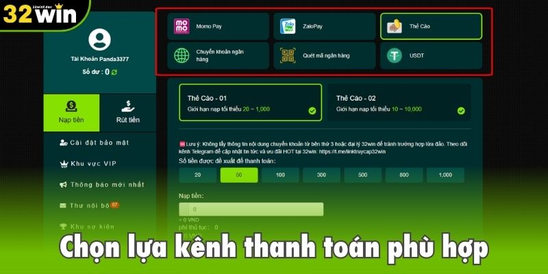 Chọn lựa kênh thanh toán phù hợp