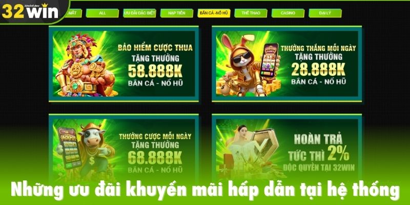 Những ưu đãi khuyến mãi hấp dẫn tại hệ thống